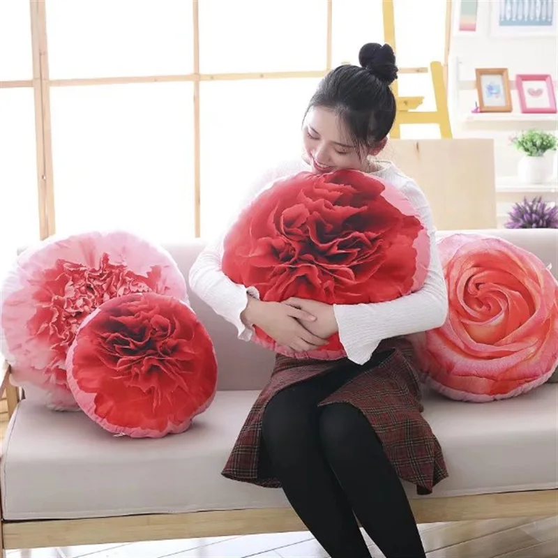 

Festive Washable Model Flower Double-Sided Printed Pillow Home Sofa Cushion Gift for Wedding