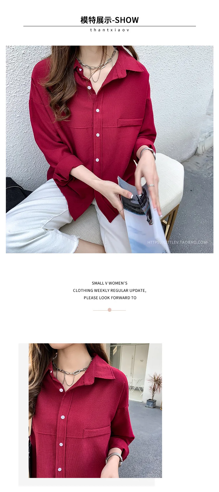 New Chiffon Women Shirt Long Sleeve Loose Turn-down Collar Womens Shirts Casual Large Size Blouse