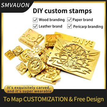 

Customized LOGO Leather stamp copper Brass Stamp For DIY Letter Metal Stamp die iron Heating emboss Mould Carving Baking printin