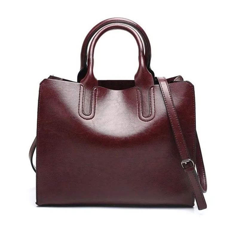 

Ladies Oil Wax Leather Hand Bag F