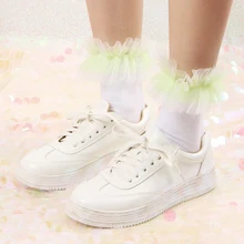 Новинка, японские кружевные носки в стиле Лолиты, два цвета, хлопковые носки, милые носки для женщин