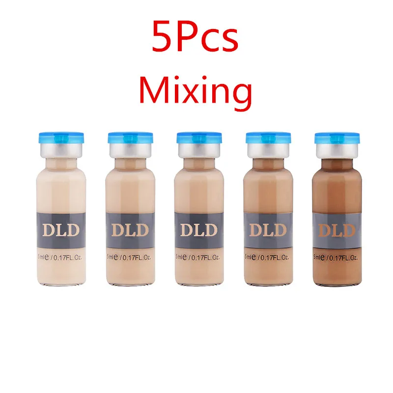 5pcs BB Cream mix 5 мл различные комбинации DLD BB крем эссенция белый натуральный отбеливание Обнаженная Жидкая Основа макияжа против старения - Цвет: 5pcs BB Cream mix