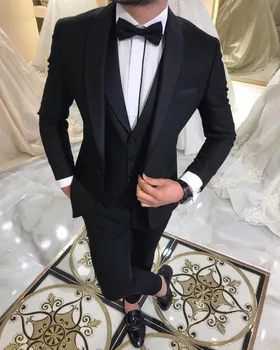 

Men's Slim Fit Suit Casual 3 Piece Jacket Vest Pants Sets Formal Wedding Suit For Men Groom Blazer Party Tuxedo Suits Custom