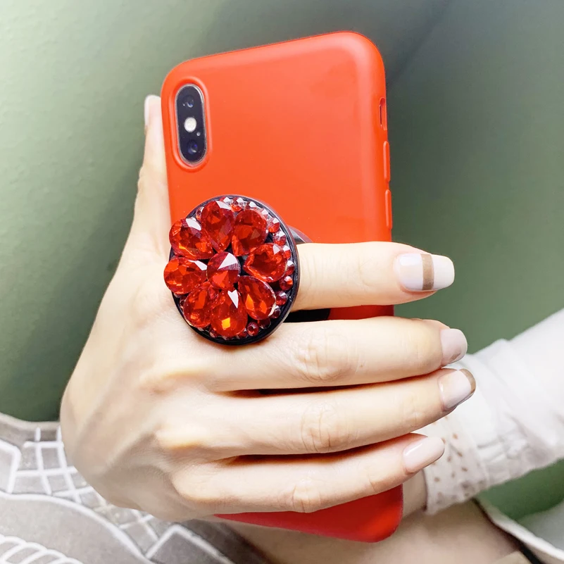 3D bling flower Soft phone case for iphone X XR XS 11 Pro Max 6S 7 8 plus with glitter stand Holder cover | Мобильные телефоны и