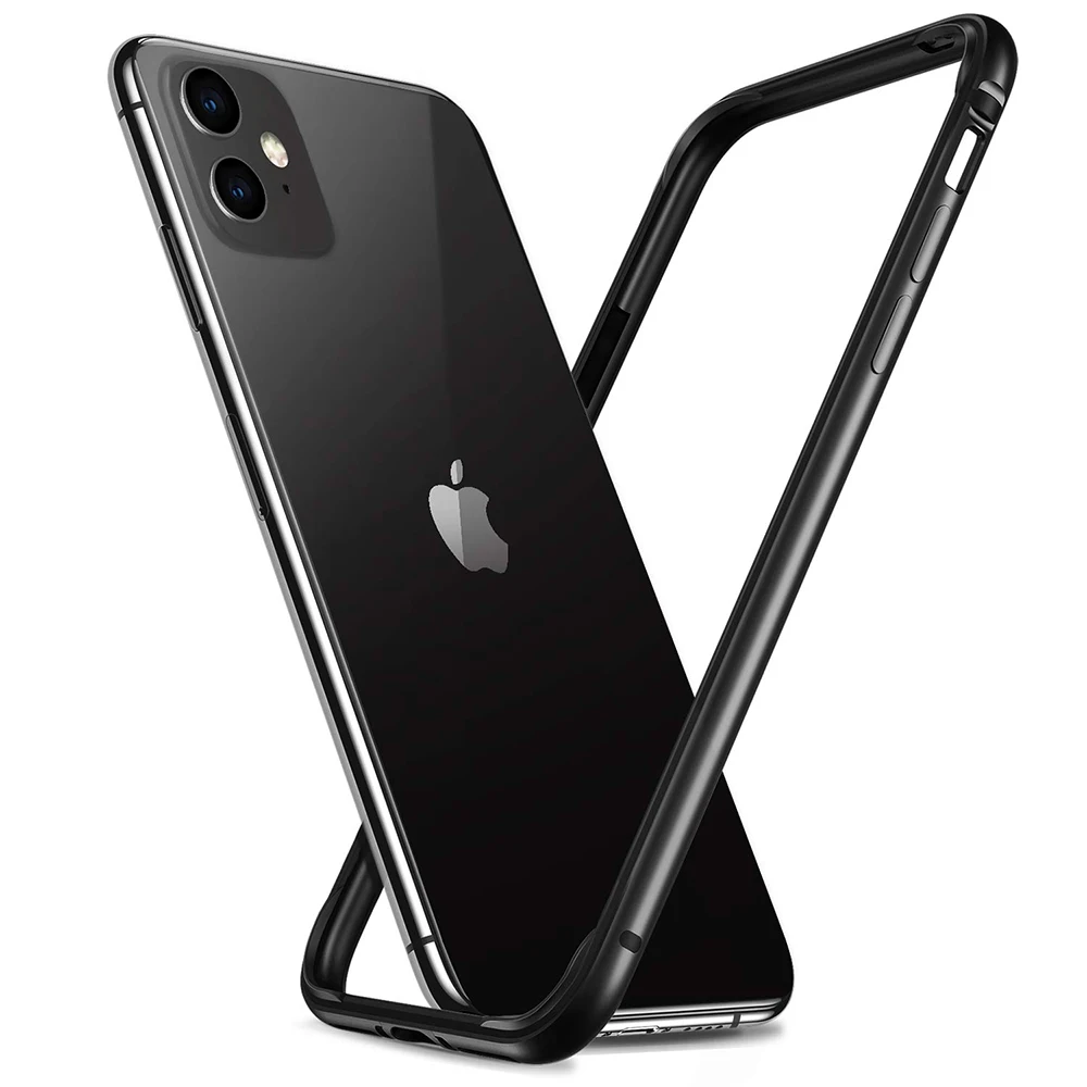 Бампер для iPhone 11 12 Pro Max X XR XS 7 8 Plus SE 2020 силиконовый металлический ударопрочный