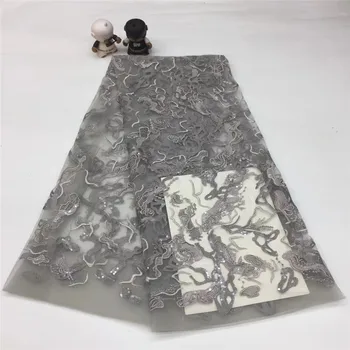 

Cassiel Latest Nigerian Lace Fabric for Women Dress Latest Wine Red African Tulle Mesh Lace Bridal Fabric with Stones