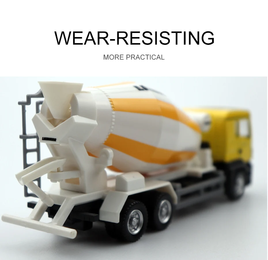 1:32 Diecast Toy Car Engineering Toy Truck High Simulation Toy Car Cement Truck Body Can Be Rotated Toy Car For Children's Gift