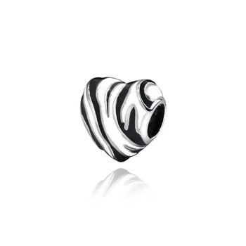 

New Arrival 100% 925 Solid Silver Beads, Wild Stripes Charms fit Original Pandora Bracelets Women DIY Jewelry
