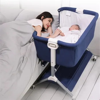 

Baby Crib Splicing Large Bed Baby Portable Bed Connected With Parents' Normal Big Bed Infant Travel Sleeper Portable Cot