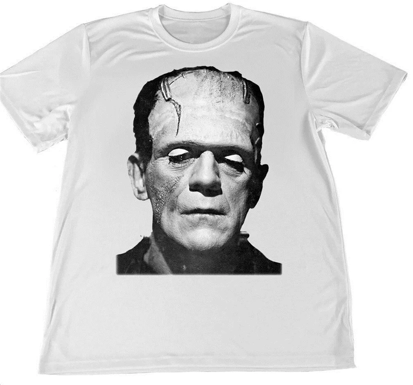 1960'S Frankenstein Monster Wicking t-shirt W Американский флаг автомобиль подставка классические