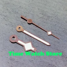 Часы в виде снежинки, стрелки, розовое золото, белый цвет, светящиеся, подходят для MIYOTA 8215, автоматический механизм H34