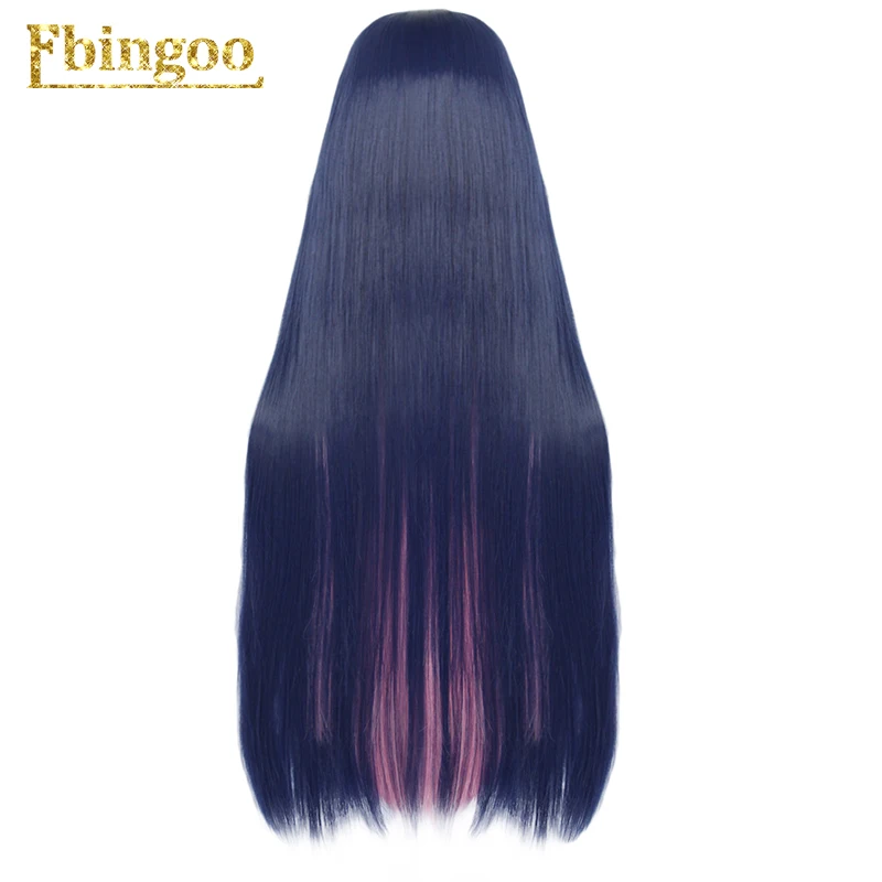 Ebingoo Anime Panty & Stocking with Garterbelt Cosplay Wig Anarchy Long Straight Blue Pink Costume Party Cartoon Synthetic Wigs