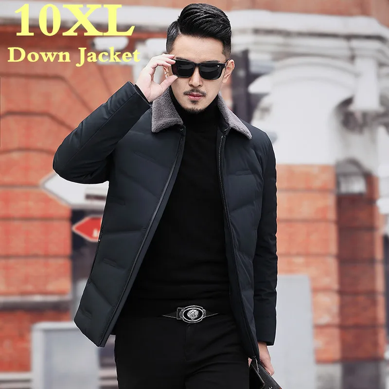

plus size 10XL 9XL 8XL Men's Winter Down Jacket Brand New 90% White Duck Down Thicken Warm Male Business Casual Coats Clothing