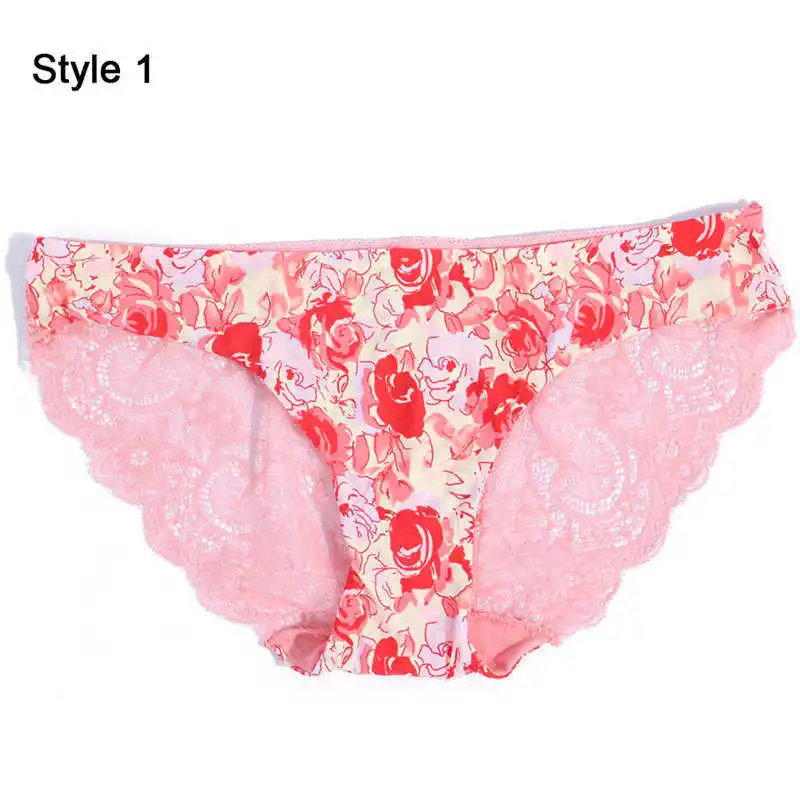 thumbnail image 1 of Bragas de encaje de algodón sin costuras para mujer, lencería Sexy de leopardo transpirable, ropa interior de moda de seda de hielo, 1 of 5