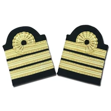 3/4 золотые балки авиалиний пилот Epaulets капитан Наплечные доски Insignia ползунки высокое качество авиационная школа Epaulette