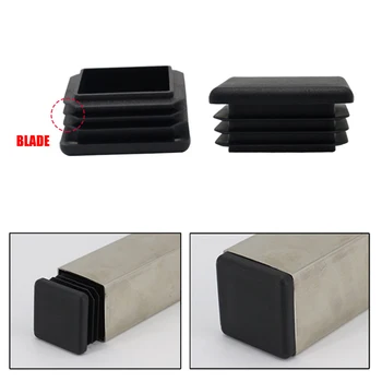 

Square Plastic Plug Tubing Post End Cap Chair Glide 10pcs Black Plastic Square Plugs ALI88