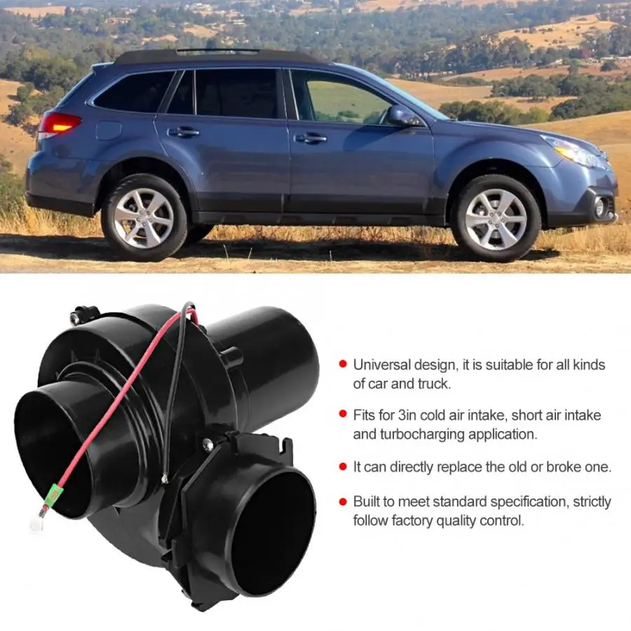 

Solenoid Valve Universal 3in Electric Turbocharger Air Intake Generator Turbo Parts Car Modification Accessory Valve Control