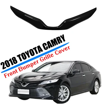 

For Toyota Camry 2018 2019 Car Decoration Carbon Fiber Style Front Grille Cover Center Mesh Trim 1PCS