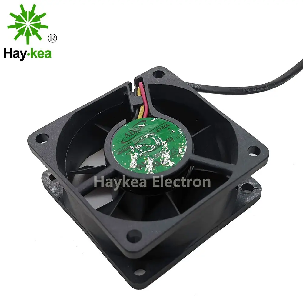 New Original For ADDA AD0612HX A76GL DC 12V 0 23A 60x60x25MM 3 wire lead server inverter 4