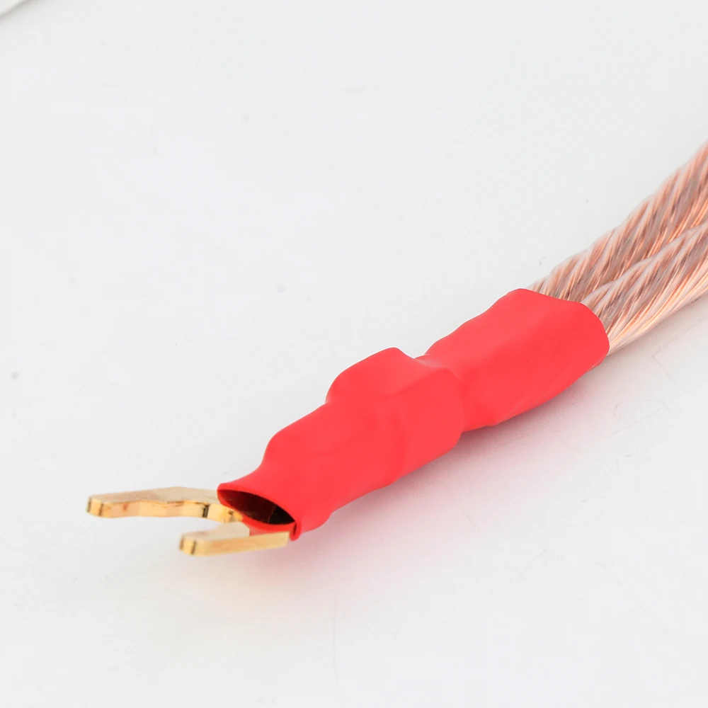 Hifi 8tc 2 Stück Twist-Lautsprecher-Überbrückung kabel Brücken kabel 1 Spaten zu 2 Spaten lautsprechern Jumer-Links Kabel – Detail 6