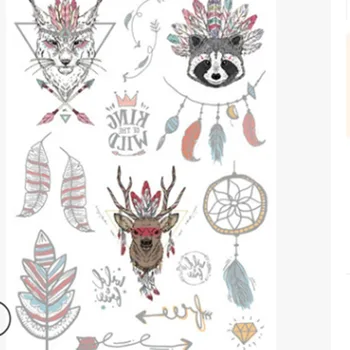 

Disposable Flash Tatoo Beauty Decal Removable Beauty Sticker Temporary Tattoo Stickers Waterproof Geometric Fake Tattoos