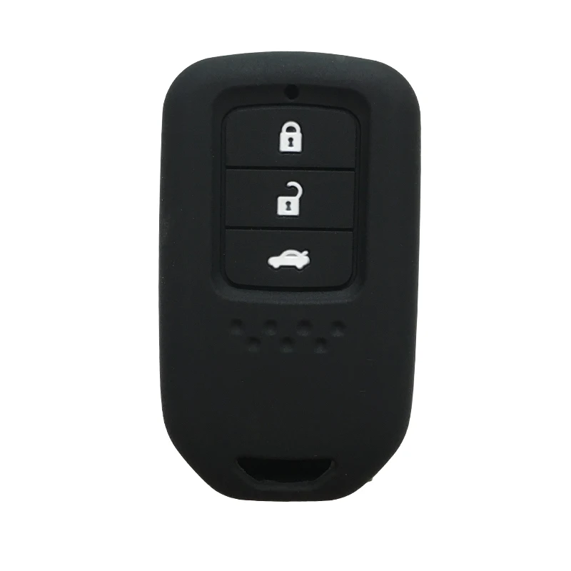 Силиконовый чехол для ключей с откидной крышкой для Honda Accord 9 Crider City HRV CRV Vezel Spirior Odyssey Civic Fit Jade для Honda Key чехол - Название цвета: black