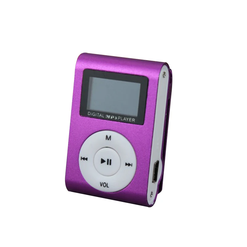 Мини USB металлический зажим MP3 плеер ЖК-экран Поддержка 32 ГБ Micro SD TF слот для карт цифровой mp3 музыкальный плеер