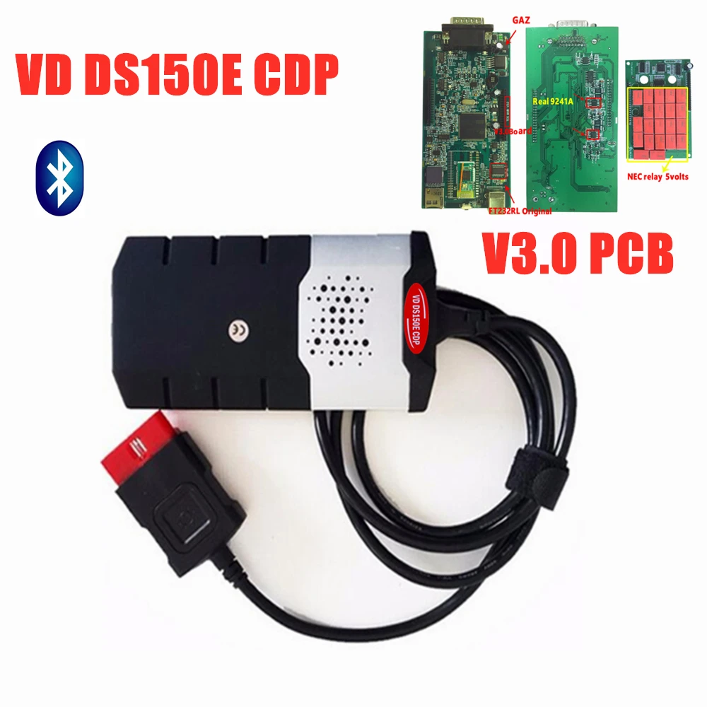 5 шт./лот DHL бесплатно! VD DS150E C-D-P для delphi авто и грузовик OBD2 сканер с bluetooth 2016R0 многоязычный диагностический инструмент