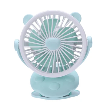 

Mini Portable Clip On Fan Usb Rechargeable For Travel Stroller Outdoor Camping Baby Carriage Fan Desk Fan Green