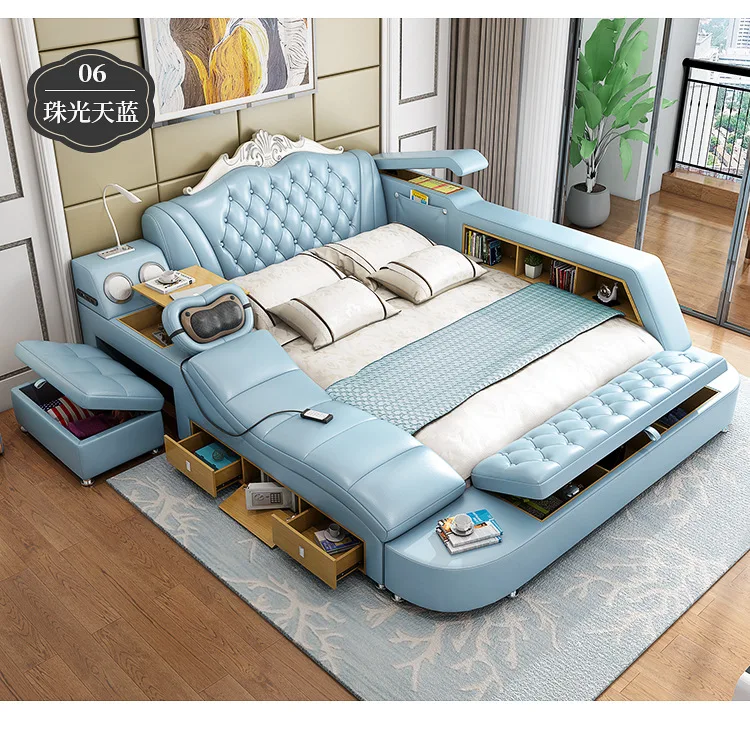 Hot Massage Beds Smart Modern Style Furniture Multi Functional Bedroom Set