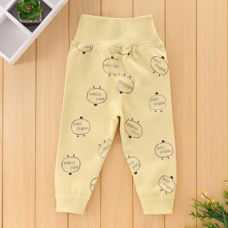 Joy Bear/ г. Осенне-зимние новые стильные детские мягкие шерстяные эластичные штаны с высокой талией из чистого хлопка, теплые
