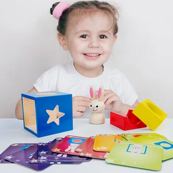 

Kids Magic Box Block Toy Day and Night Wooden Educational Gifts Toy For Children