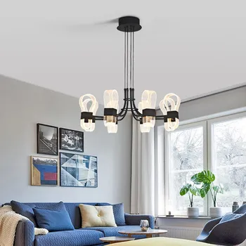 

Nordic Style Living Room Chandelier Lighting Postmodern Simple Dining Bedroom Study Led Hanging Fixture Creative Home Light Lamp