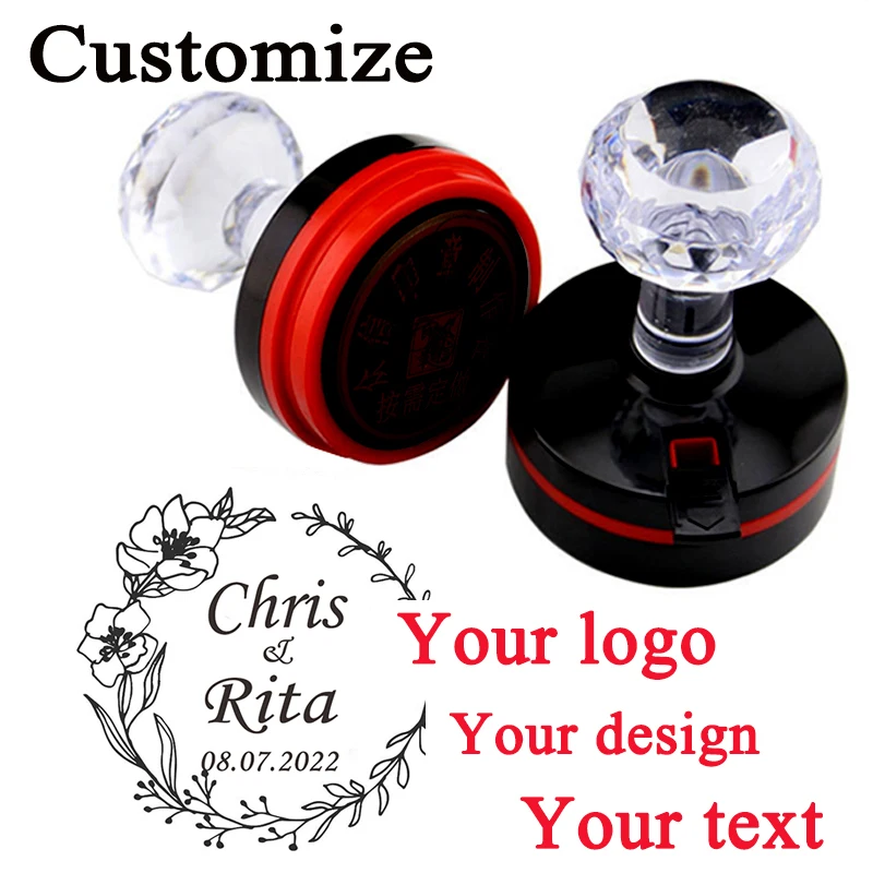 

Customized Self inking Stamp Personalized Photosensitive ink Stamp Your logo picture for Office business Handmade