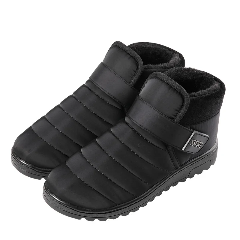

2019 Winter Man Snow Boots Outdoor Warm Male Ankle Solid Platform Cotton Snow Boots Round Toe Mens Winter Shoes AEHQ0436