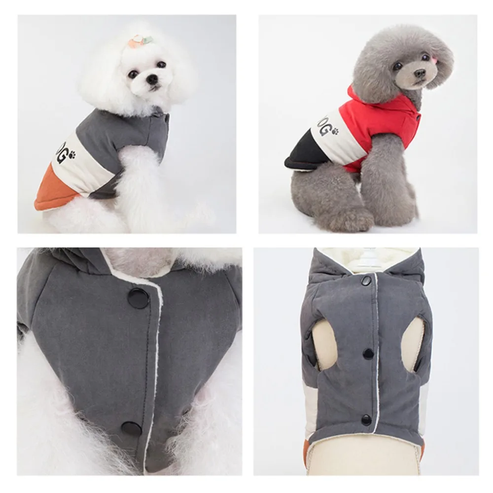 Pet Chinese Clothes Dog Cat Shirt Color Stitching Coat Sweatshirt Vest Pets  Warm Clothes Coat   пуховик для собак #2S01 (13)