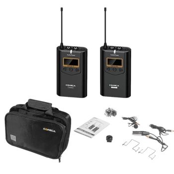 

A+Comica Cvm-Wm100 Microphone 48 Channels Uhf Omni-Directional Wireless Lavalier for Nikon Sony Canon Panasonic Camera Smartphon