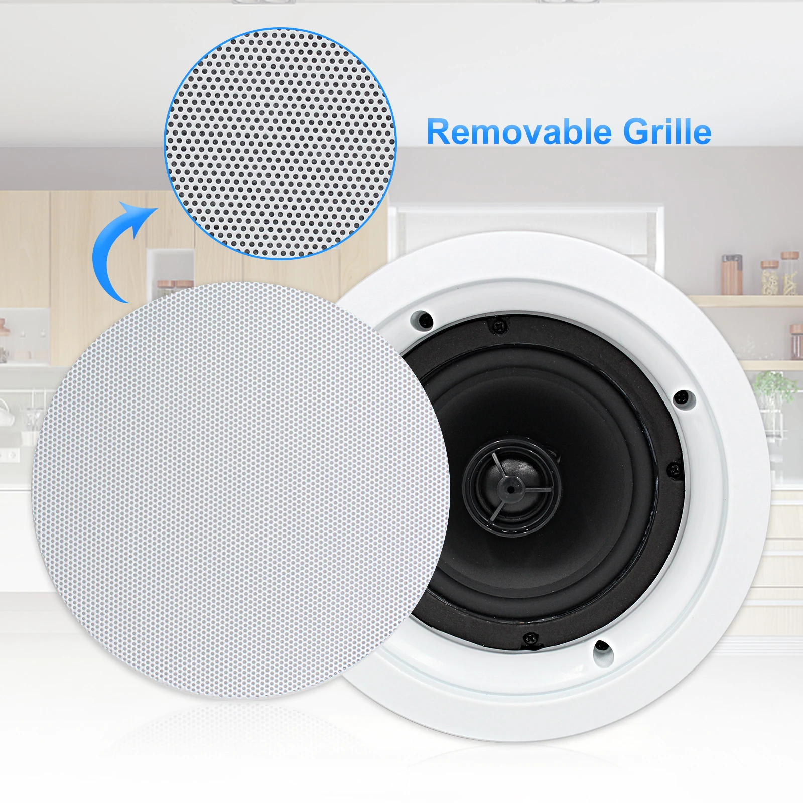 Herdio Bluetooth Ceiling Speakers 600W Flush Mount Stereo