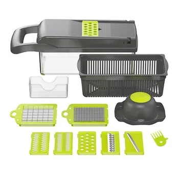 

Mandoline Vegetable Fruit Slicer Grater Cutter Peeler Multifunctional Potato Peeler Carrot Grater Drain Basket Kitchen Tool 12