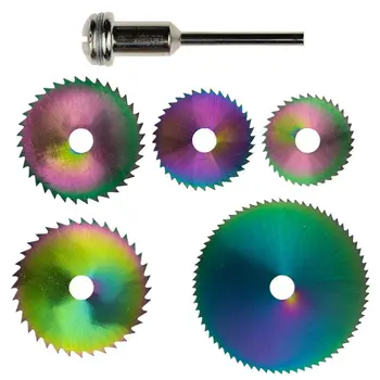 

6pcs Colorful HSS Circular Colored 44mm Saw Blade Rotary Tool For Dremel Metal Cutter
