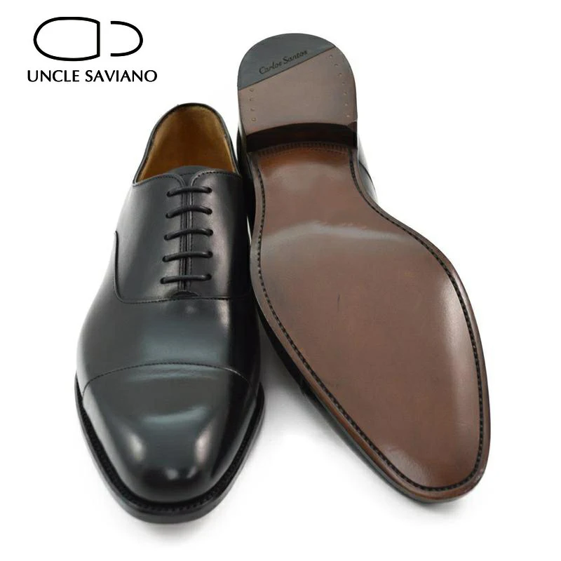 Uncle Saviano Men Dress Shoes Oxford Shoes for Men Wedding Formal Style Man Shoe Business Designer Genuine Leather Men Shoes