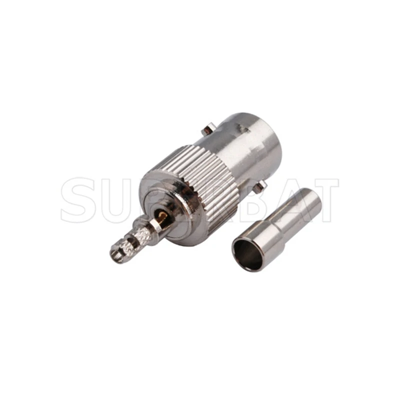 BNC Female Crimp RF Coaxial Connectors for RG316 Cable
