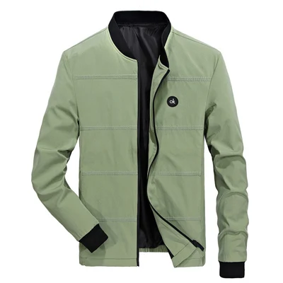 DIMUSI, мужские куртки, весна-осень, повседневные однотонные пальто, мужская спортивная одежда, бейсбольные тонкие куртки, мужские куртки-бомбер, 4XL, YA845 - Цвет: Green