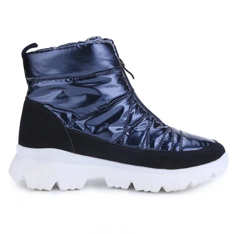 Tanie MORAZORA śniegowce damskie buty na zamek błyskawiczny utrzymuj ciepłe buty zimowe damskie wodoodporne damskie buty antypoślizgowe botki platformowe buty