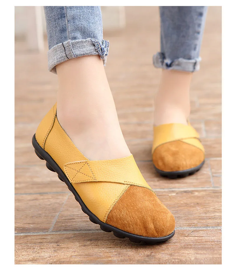Genuine Leather ballet women flats slip on summer moccasins loafers women 2019 autumn soft non-slip ladies casual shoes VT360 (8)