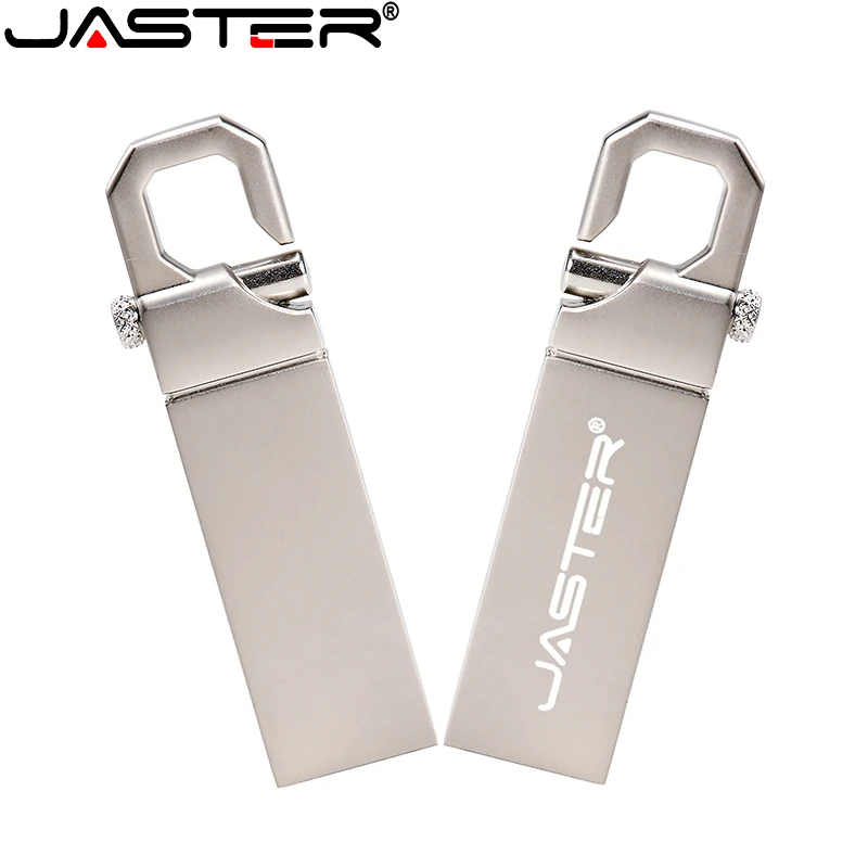 Металлический брелок JASTER USB флеш накопитель с логотипом 16 ГБ 32 64 128 2 0 карабин для