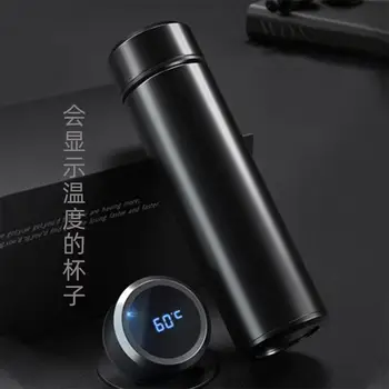 

Vacuum Flasks 500ml intelligent temperature measuring water cup 304 stainless steel insulating cup Digital display temperature