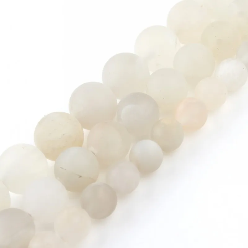 Матовые Белые бусы из камня Агата натуральные Круглые бусины для
