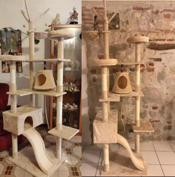 Новая кошка дерево башня Домашние животные сизаль играть Когтеточка котята дерево чат скалолазание прыжки игрушка рамка Домашние животные