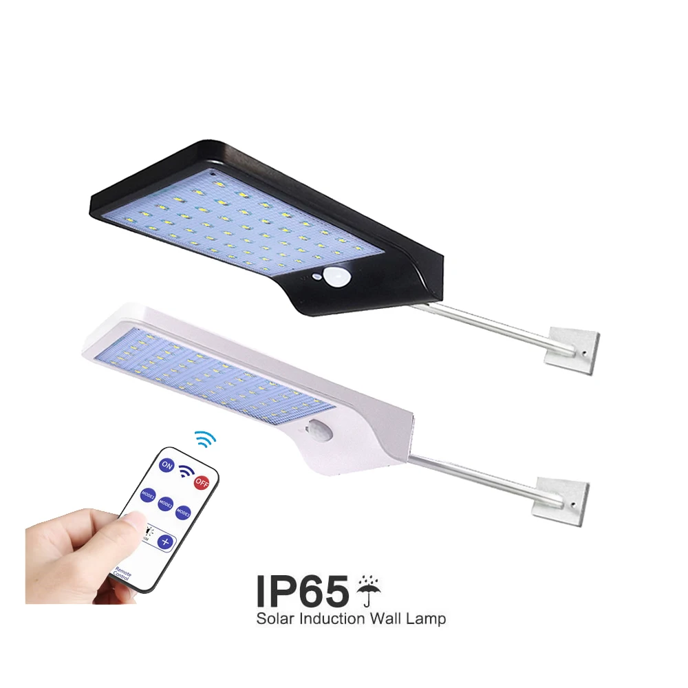 

remote 36 LED Solar Light Three Modes Black White Waterproof Outdoor Garden street Wall Fence garage Lamp spot floodlight
